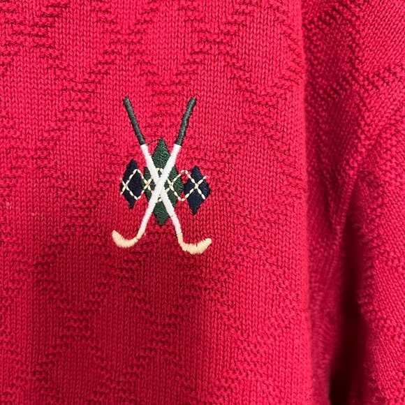Bolle Golf Sweater Diamond knit Sweater embroidered golf sweater - Picture 9 of 10